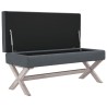 Tabouret de rangement Gris foncé 110x45x49 cm Velours 561930561930
