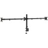 Support de moniteur triple noir acier VESA 75/100 mm 561933561933
