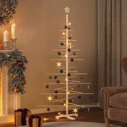 Arbre de Noël en bois pour décoration 180 cm bois massif de pin 561935561935