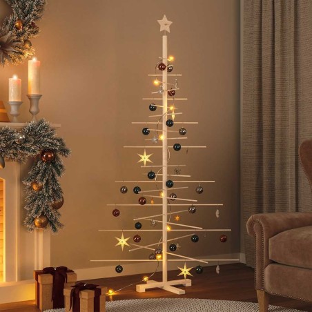 Arbre de Noël en bois pour décoration 180 cm bois massif de pin 561935561935