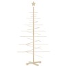 Arbre de Noël en bois pour décoration 150 cm bois massif de pin 561936561936