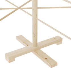 Arbre de Noël en bois pour décoration 150 cm bois massif de pin 561936561936