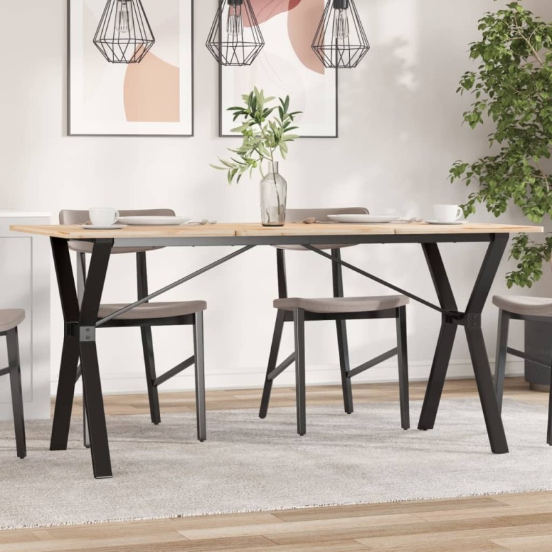 Pieds de table à manger cadre en Y 140x60x73 cm acier 561939561939