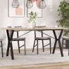Pieds de table à manger cadre en Y 140x60x73 cm acier 561939561939