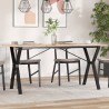 Pieds de table à manger cadre en Y 140x60x73 cm acier 561939561939