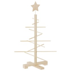 Arbre de Noël en bois pour décoration 75 cm bois massif de pin 561942561942