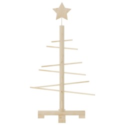 Arbre de Noël en bois pour décoration 75 cm bois massif de pin 561942561942