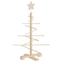 Arbre de Noël en bois pour décoration 75 cm bois massif de pin 561942561942