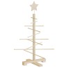 Arbre de Noël en bois pour décoration 75 cm bois massif de pin 561942561942