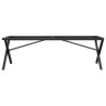 Pieds de table basse cadre en X 140x30x43 cm acier 561946561946