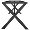 Pieds de table basse cadre en X 140x30x43 cm acier 561946561946