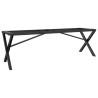 Pieds de table basse cadre en X 140x30x43 cm acier 561946561946