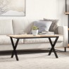 Pieds de table basse cadre en X 70x30x43 cm acier 561947561947