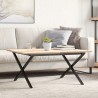 Pieds de table basse cadre en X 80x70x43 cm acier 561948561948