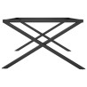 Pieds de table basse cadre en X 80x70x43 cm acier 561948561948