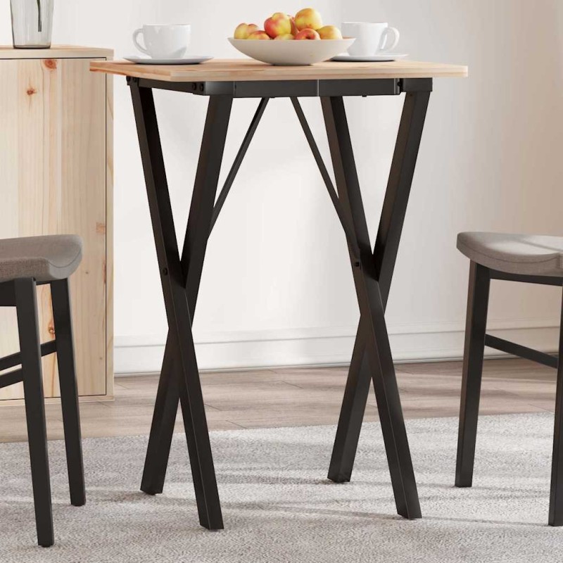 Pieds de table à manger cadre en X 40x40x73 cm acier 561951561951