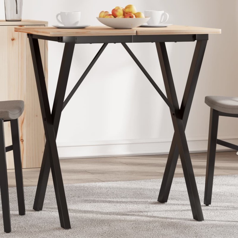 Pieds de table à manger cadre en X 60x40x73 cm acier 561953561953