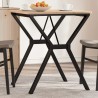 Pieds de table à manger cadre en Y 60x60x73 cm acier 561954561954
