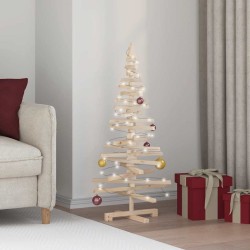Arbre de Noël en bois pour décoration 120 cm bois massif de pin 561957561957