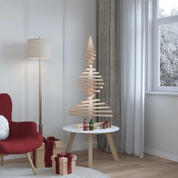 Arbre de Noël en bois pour décoration 120 cm bois massif de pin 561957561957