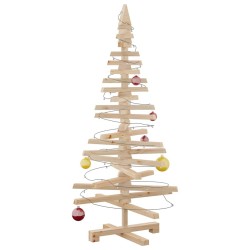 Arbre de Noël en bois pour décoration 120 cm bois massif de pin 561957561957