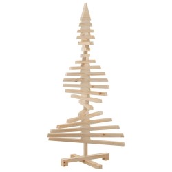 Arbre de Noël en bois pour décoration 120 cm bois massif de pin 561957561957