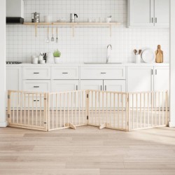 Barrière pour chien avec porte pliable 4 panneaux 320 cm Bois de peuplier 561959561959