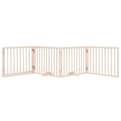 Barrière pour chien avec porte pliable 4 panneaux 320 cm Bois de peuplier 561959561959
