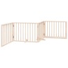 Barrière pour chien avec porte pliable 4 panneaux 320 cm Bois de peuplier 561959561959