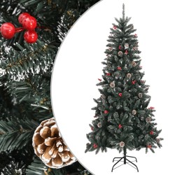 Sapin de Noël artificiel avec support Vert 240 cm PVC 561960561960