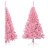 Demi sapin de Noël artificiel avec support Rose 150 cm PVC 561962561962