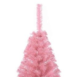 Demi sapin de Noël artificiel avec support Rose 150 cm PVC 561962561962