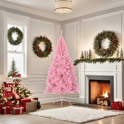Demi sapin de Noël artificiel avec support Rose 180 cm PVC 561963561963