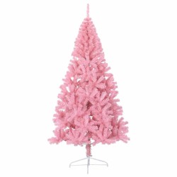 Demi sapin de Noël artificiel avec support Rose 180 cm PVC 561963561963