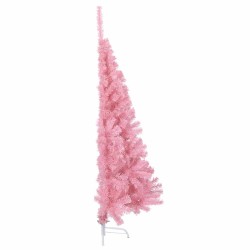 Demi sapin de Noël artificiel avec support Rose 120 cm PVC 561964561964
