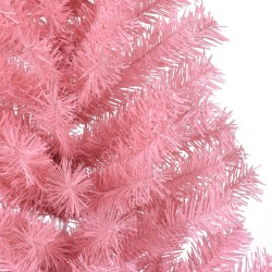 Demi sapin de Noël artificiel avec support Rose 120 cm PVC 561964561964
