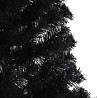 Demi sapin de Noël artificiel avec support Noir 210 cm PVC 561967561967