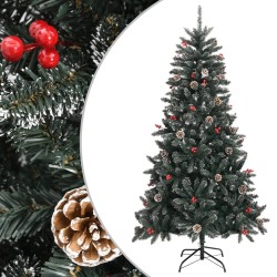 Sapin de Noël artificiel avec support Vert 180 cm PVC 561972561972