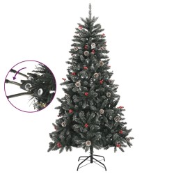 Sapin de Noël artificiel avec support Vert 180 cm PVC 561972561972