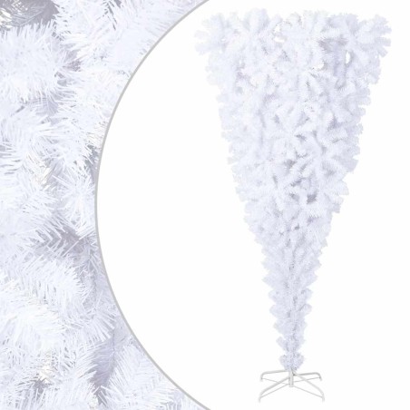 Sapin de Noël artificiel renversé avec support Blanc 240 cm 561973561973