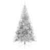 Demi sapin de Noël artificiel avec support argenté 210 cm PET 561976561976
