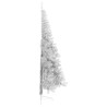 Demi sapin de Noël artificiel avec support argenté 210 cm PET 561976561976