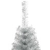 Demi sapin de Noël artificiel avec support argenté 210 cm PET 561976561976