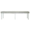 Banc Blanc 160x35x45 cm Rotin kubu naturel et acajou solide 561977561977