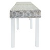Banc Blanc 160x35x45 cm Rotin kubu naturel et acajou solide 561977561977