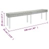 Banc Blanc 160x35x45 cm Rotin kubu naturel et acajou solide 561977561977