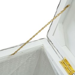 Boîte de rangement Blanc 110 cm Rotin kubu naturel et acajou 561979561979