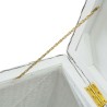 Boîte de rangement Blanc 110 cm Rotin kubu naturel et acajou 561979561979