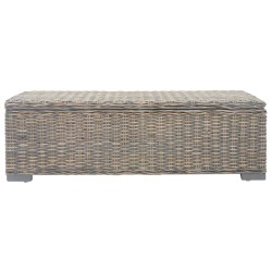 Boîte de rangement Gris 110 cm Rotin kubu naturel et acajou 561980561980