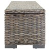 Boîte de rangement Gris 110 cm Rotin kubu naturel et acajou 561980561980